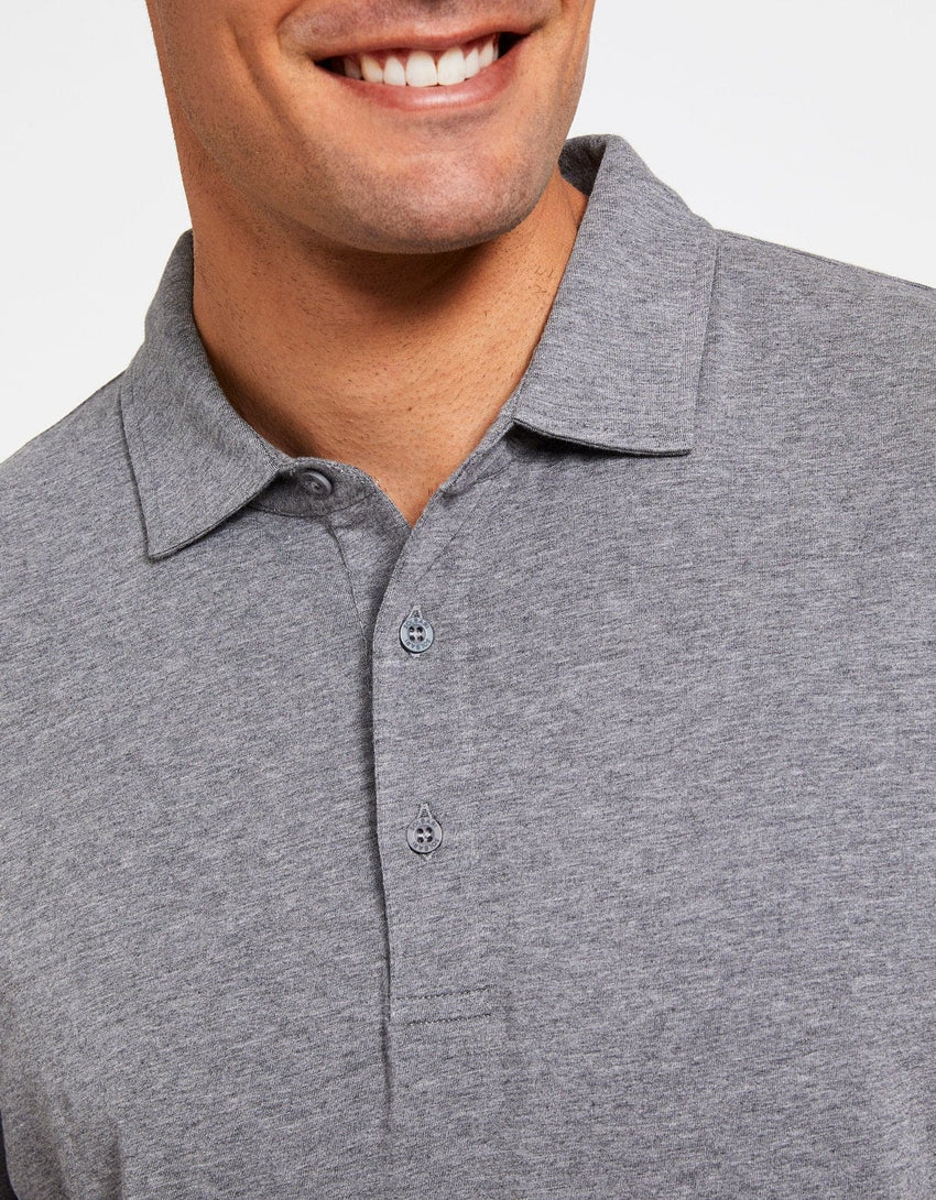 Sun Protective Long Sleeve Polo Shirt For Men UPF 50+ | UV Protection