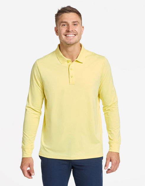 Long Sleeve Rib Collar Polo Shirt UPF50+ Active Collection