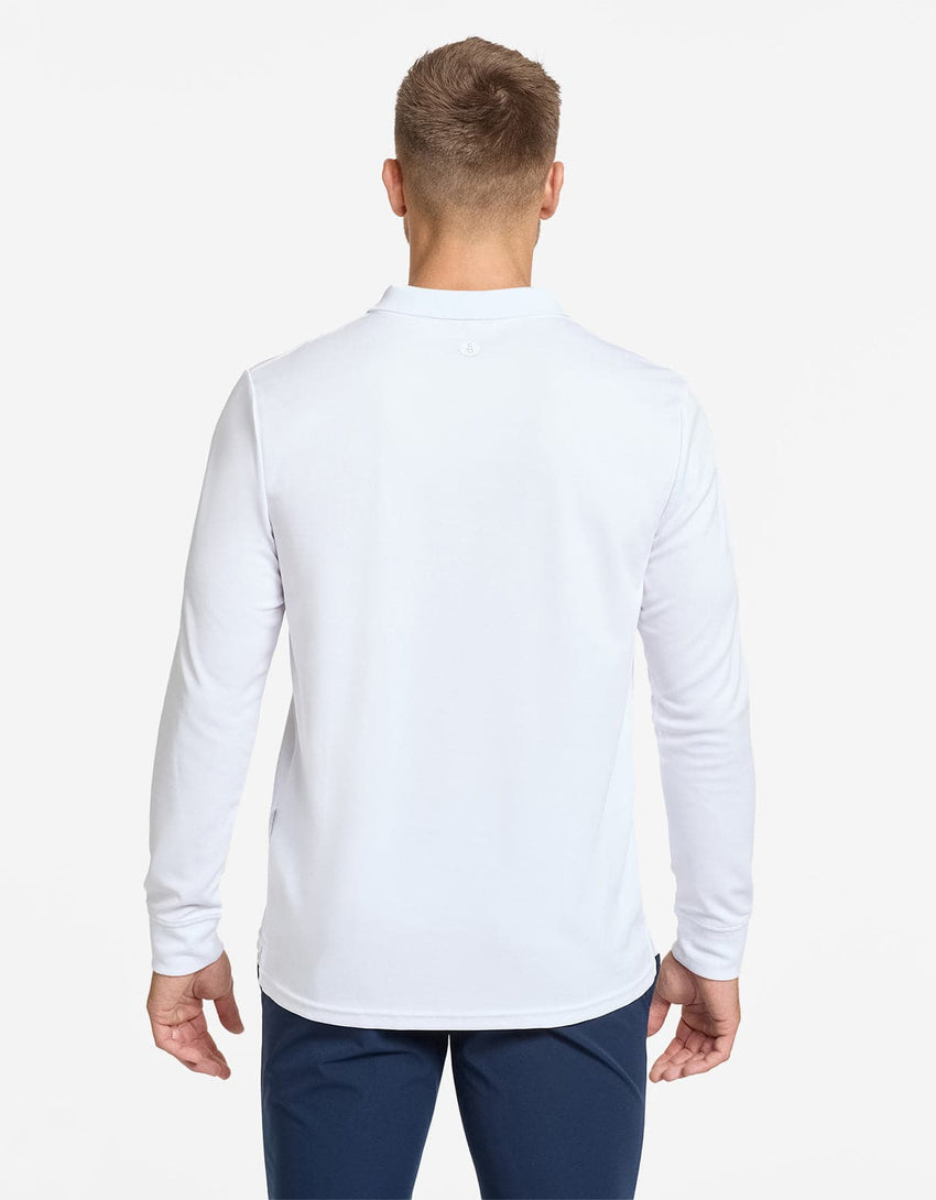 Long Sleeve Piqué Polo UPF50+ Recycled Fabric Collection | Men's UV Protective Polo Shirt