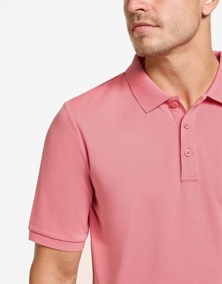 Short Sleeve Piqué Polo UPF50+ Recycled Fabric Collection | Men's UV Protection Polo Shirt