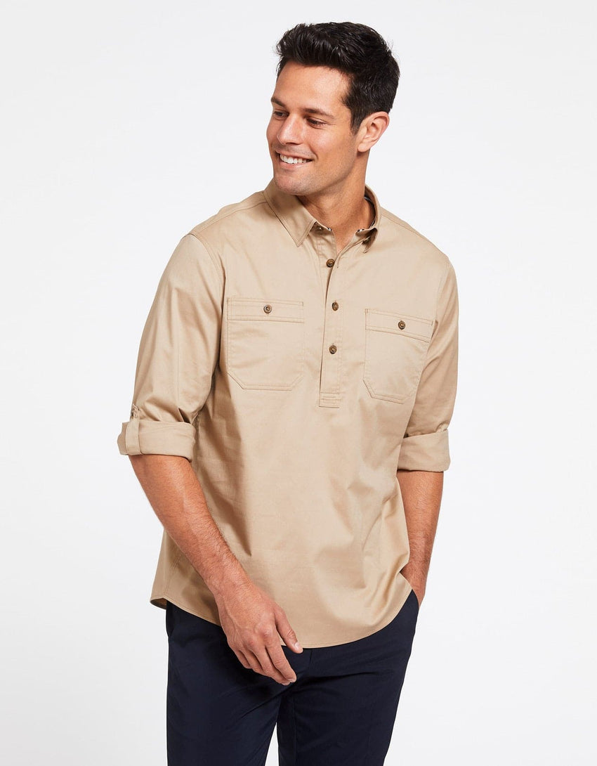 Outback Half Placket Shirt | UPF50+ Technicool Sun Protection for Men