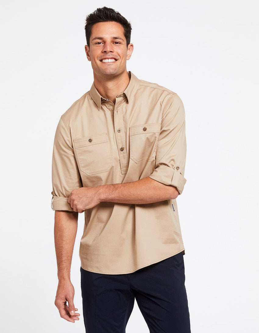 Outback Half Placket Shirt | UPF50+ Technicool Sun Protection for Men