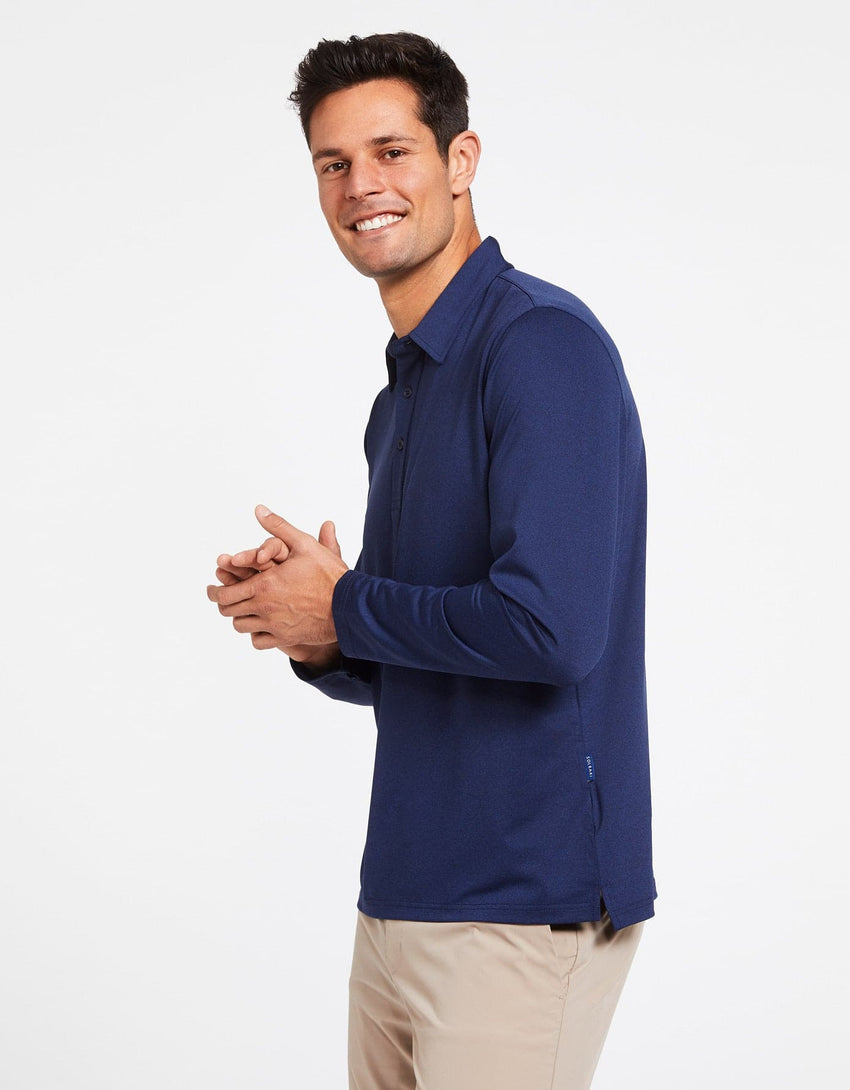 Sun Protective UPF 50+ Long Sleeve Polo Shirt For Men