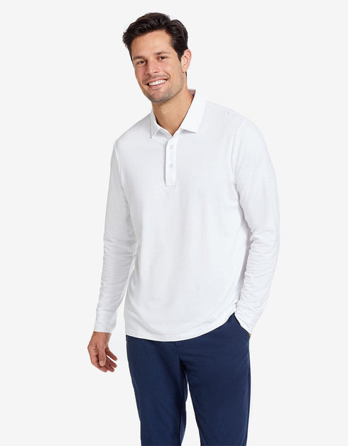 Long Sleeve Relaxed Fit Polo with Cuff UPF50+ Sensitive Collection