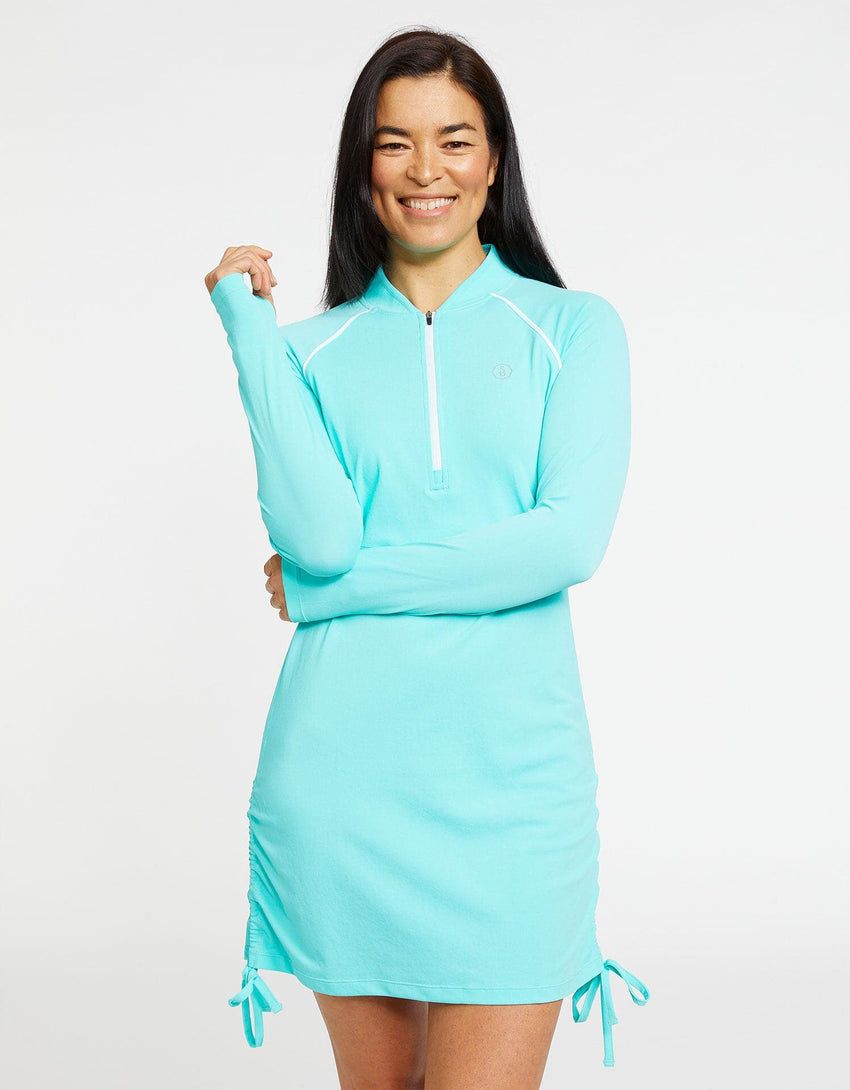 UPF 50+ Sun Protective Long Sleeve Swim Dress Modest Swimwear Solbari