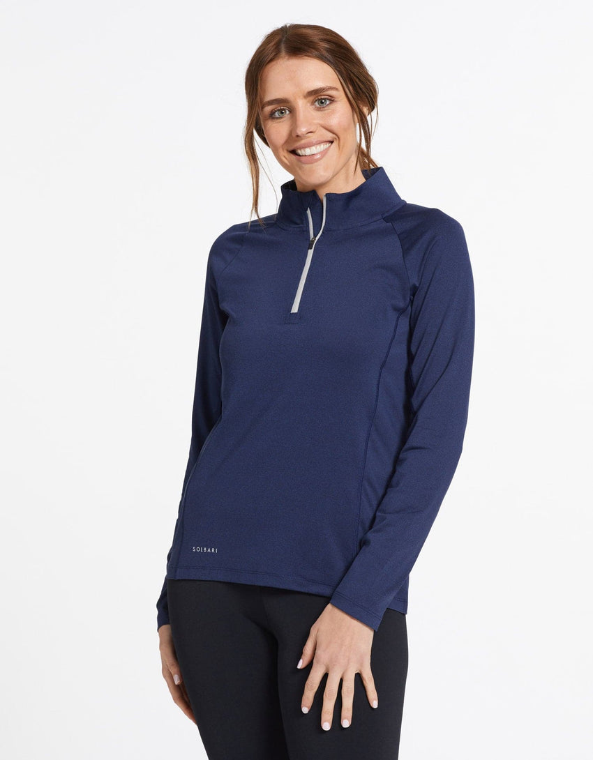 Women's UPF 50+ Sun Protective Long Sleeve Quarter Zip Top