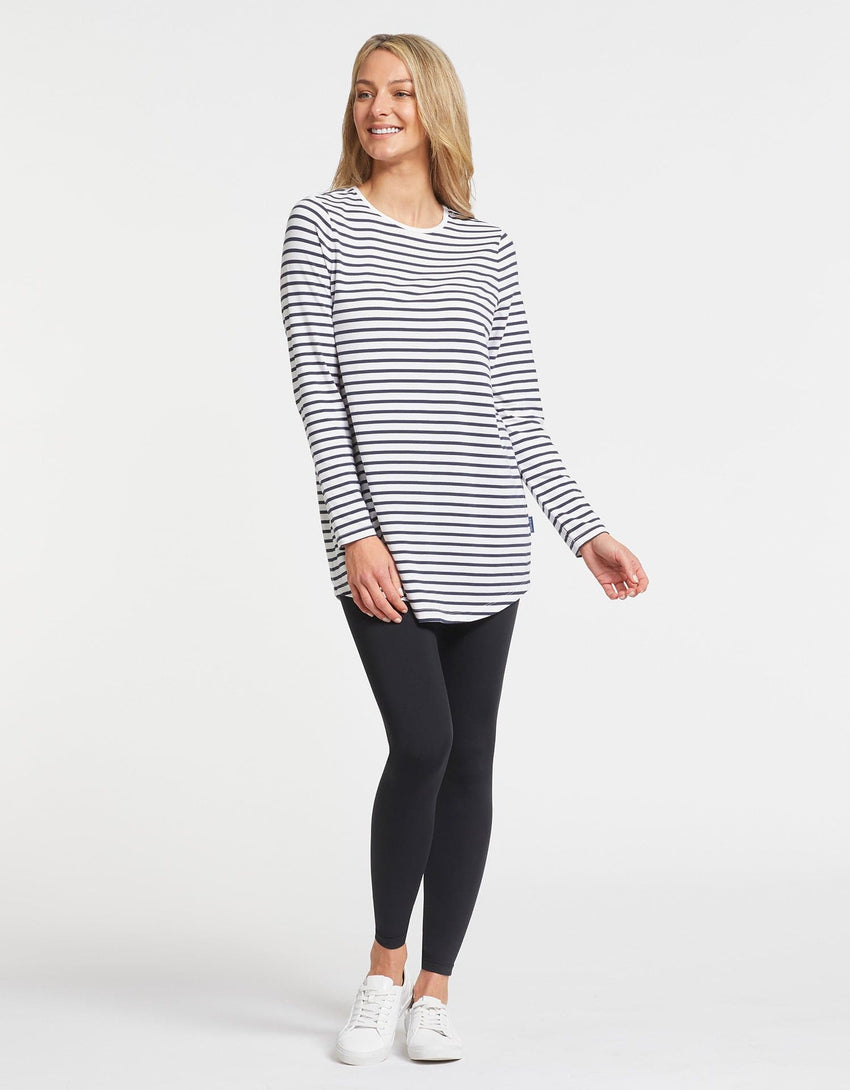 Striped Loose Fit Long Sleeve Tunic | Women's UV Protection Clothing