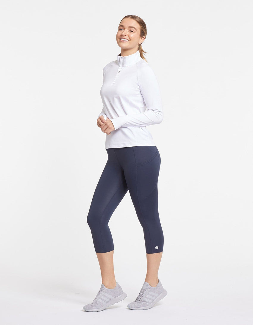 Women's UPF50+ Sun Protective Performance Capri Leggings With Pockets