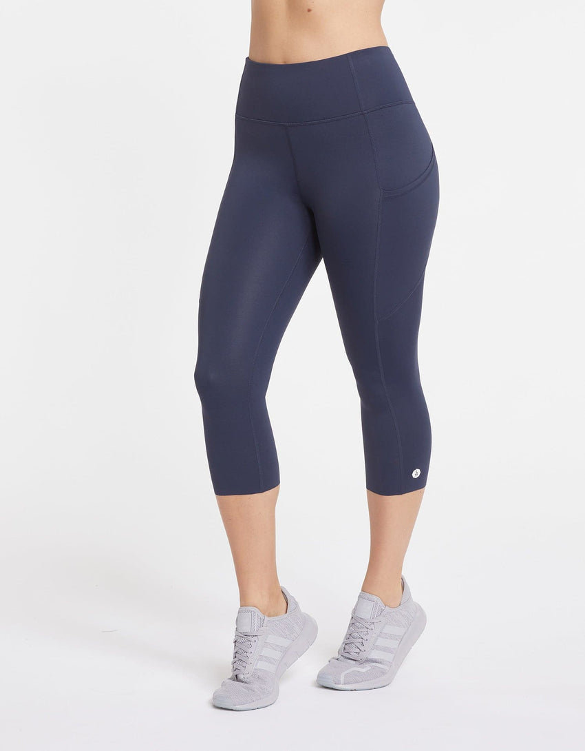 Women's UPF50+ Sun Protective Performance Capri Leggings With Pockets