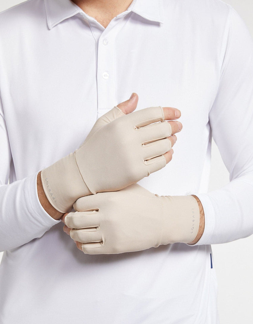 Fingerless Driving Gloves UPF 50+ Sun Protection | Mens Sun Protective Gloves