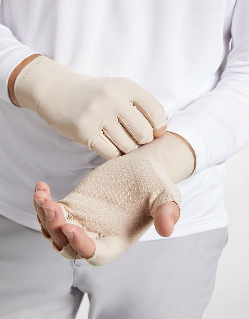 Fingerless Driving Gloves UPF 50+ Sun Protection | Mens Sun Protective Gloves