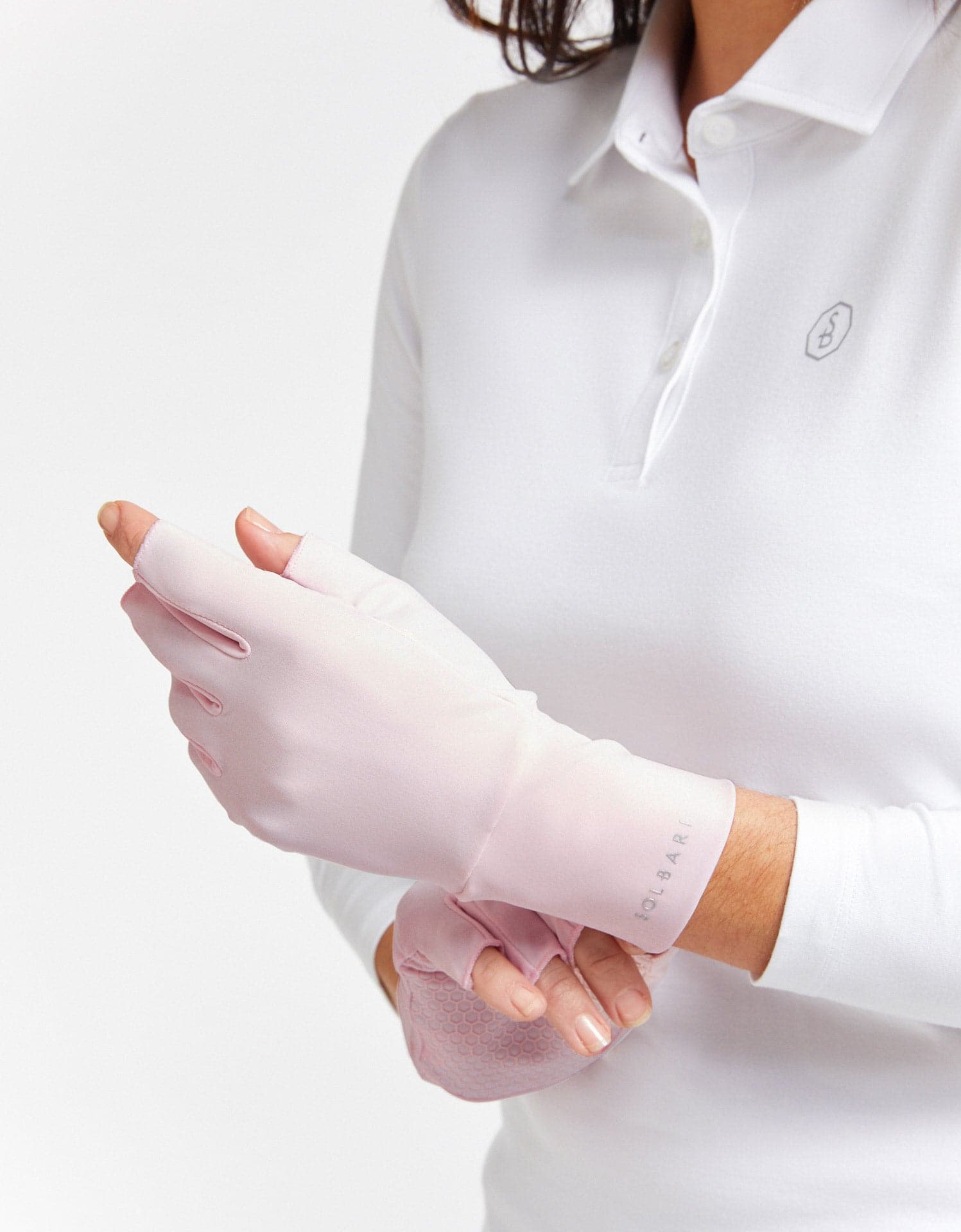 Fingerless Driving Gloves UPF50+ Sun Protection | Womens Sun Protective Gloves Light Grey
