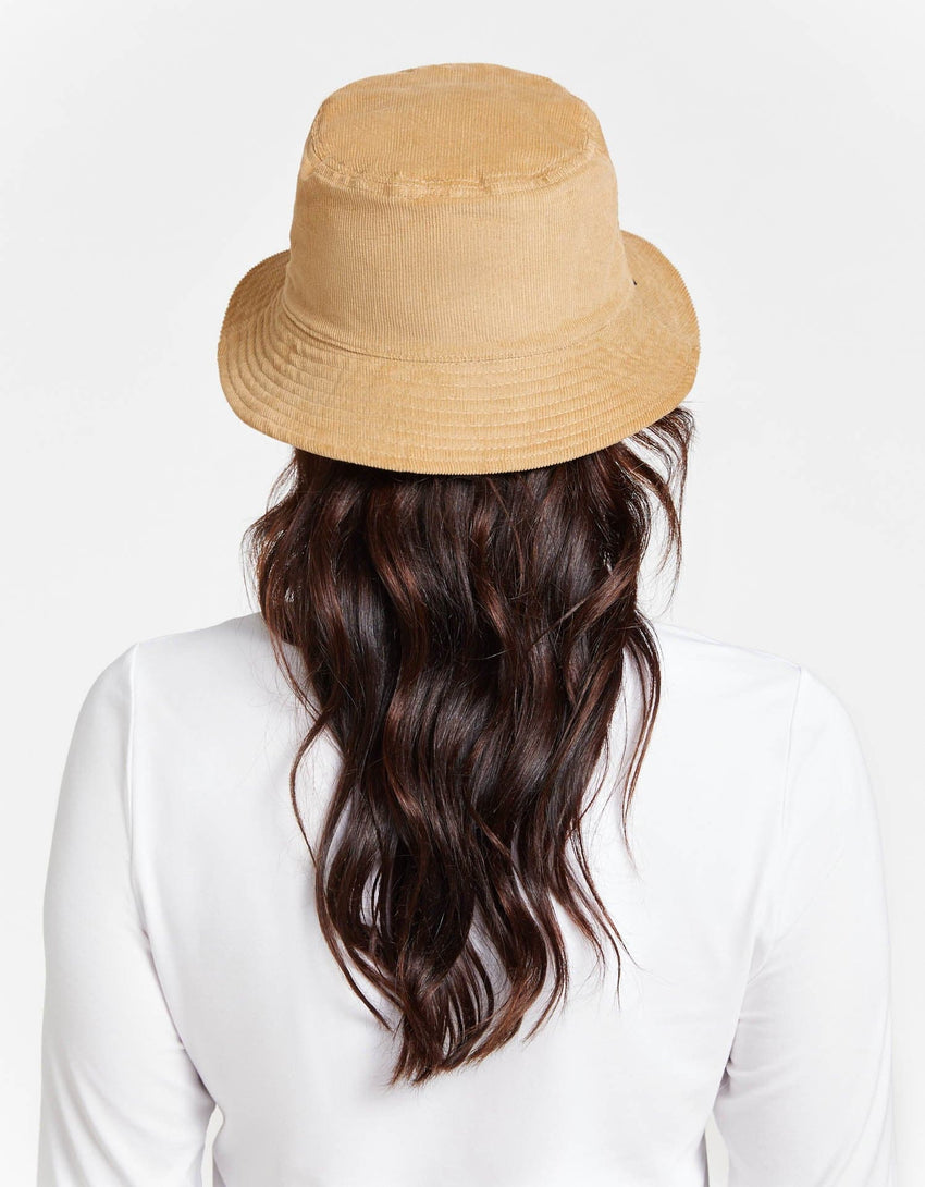 UPF50+ Corduroy Reversible Bucket Hat for Women