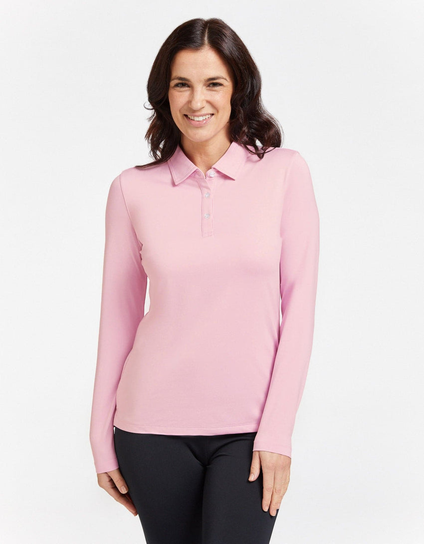 Sun Protective UPF50+ Long Sleeve Polo Shirt For Women - Active Collection