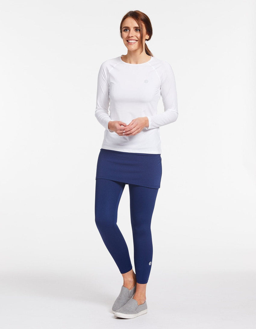 UPF 50+ Sun Protective Full Length Skirted Leggings for Women