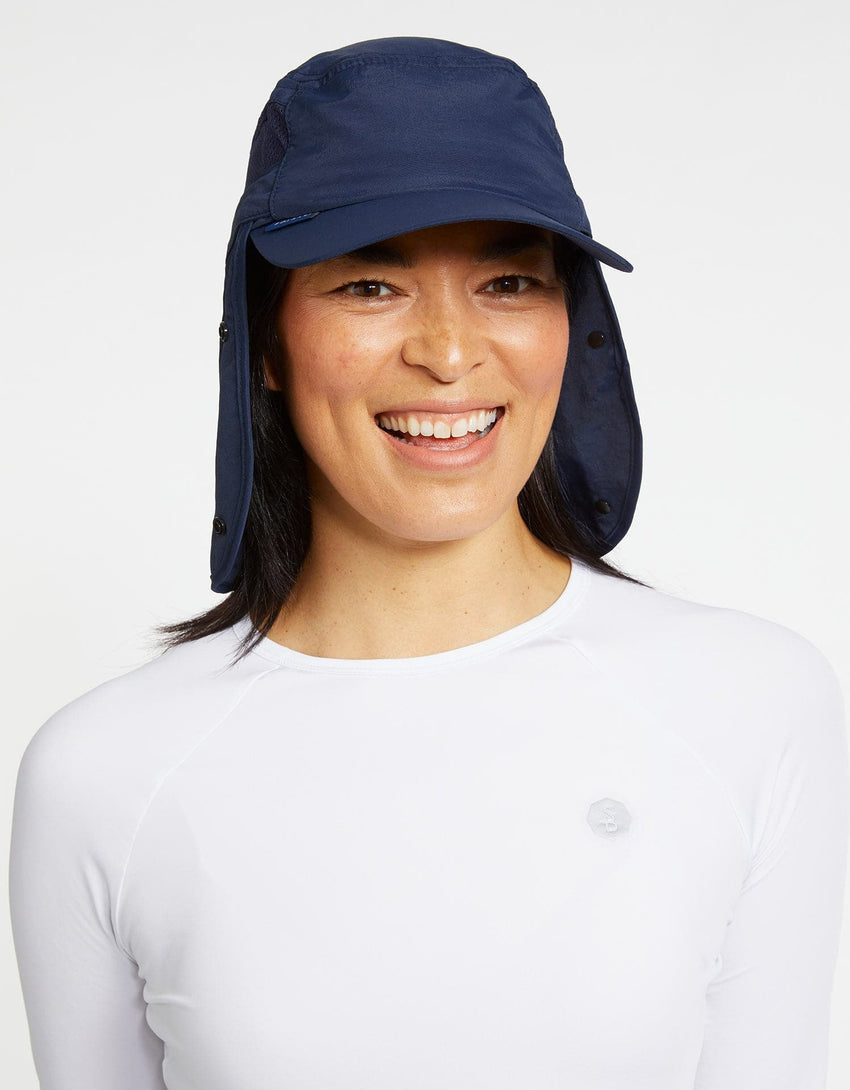 Womens UPF 50+ Sun Protective Cap with Face Cover | UV Protection Cap