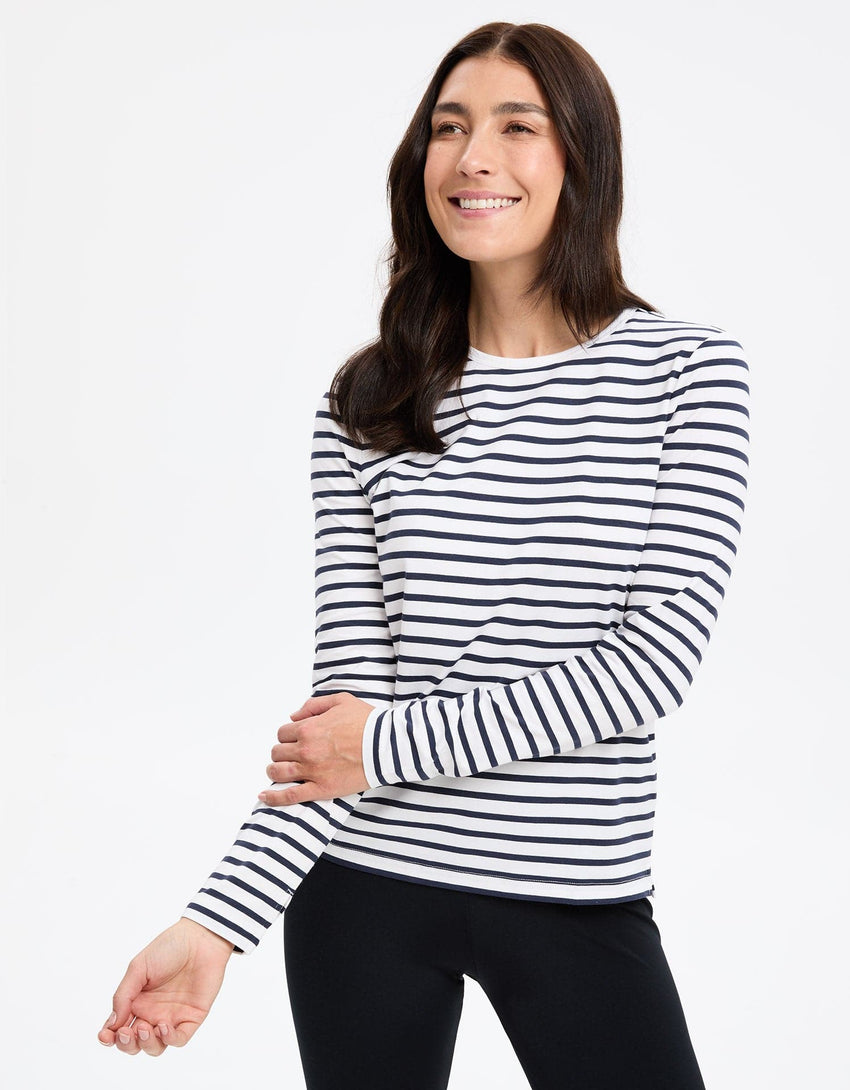 Striped Long Sleeve T-Shirt UPF 50+ | Women's Sun Protective Tops