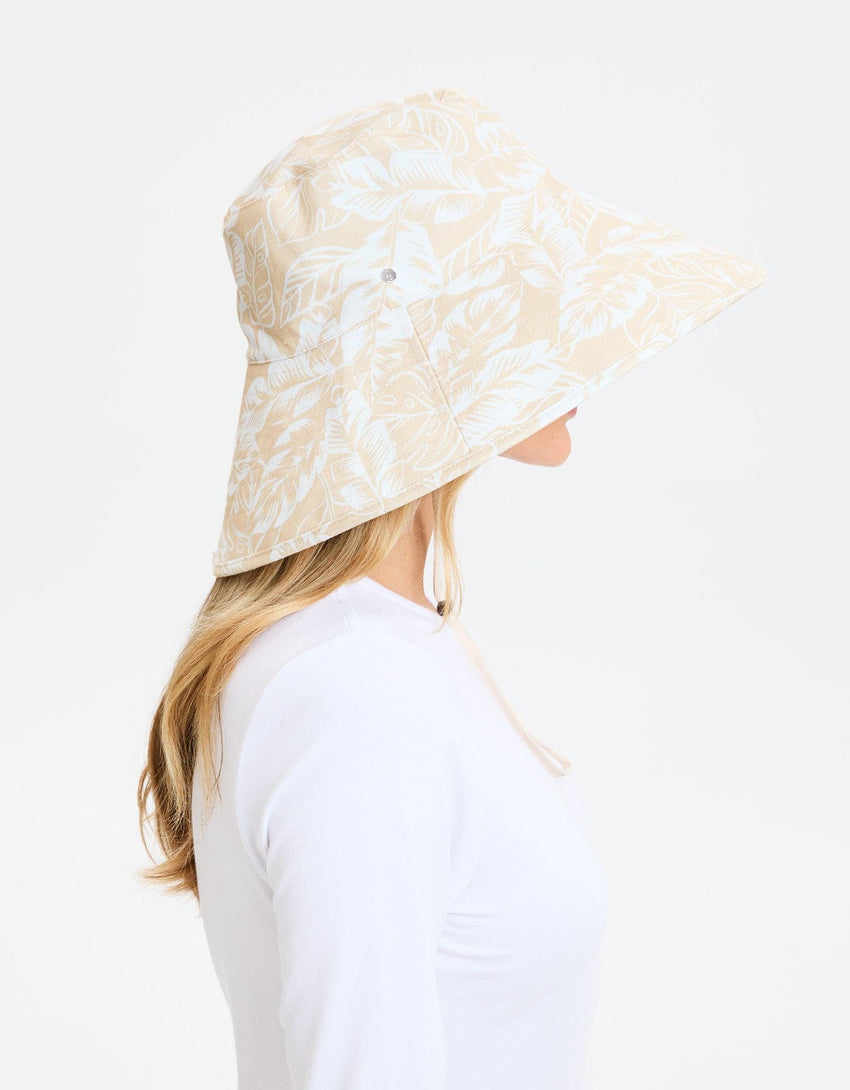 Women's Wide Brim Sun Hat | Ultra Wide Tropical Print Sun Hat UPF50+