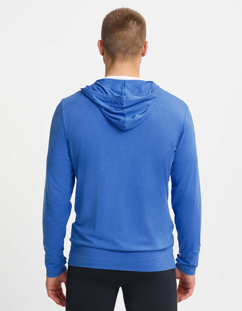 UPF50+ Summer Essential Hooded Zip Top Sensitive Collection | Mens Sun Protective Tops